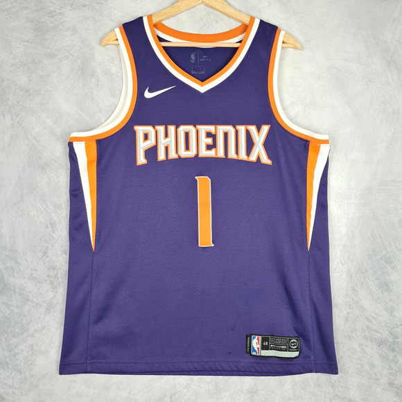 Nike Phoenix Suns Jersey Mens Large Purple Devin Booker 1 Swingman NBA - Picture 1 of 16